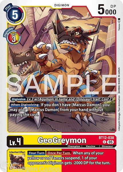 BT12-038 GeoGreymon : Common Foil : AD01: Advanced Booster Digimon Generation
