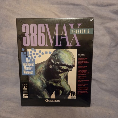 New Sealed Vintage 1992 Qualitas 386Max Version 6 Software Disks w ...