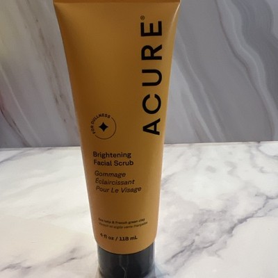 Acure Brightening Facial Scrub - Exfoliating 4 Fl Oz (Pack of 1), 