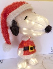 Peanuts Snoopy Pre-Lit Yard Art 18" Christmas Outdoor Decoration w/ Box