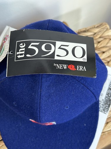VTG 90's NEW ERA CHICAGO CUBS PRO MODEL 5950 DIAMOND 6 5/8 MLB HAT 100% Wool USA - Picture 3 of 11