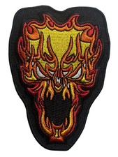 Skull Embroidered Iron On Jacket Patch - Biker 160-Y