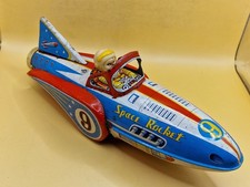 Vintage Modern Toys MT Space Rocket No 9 Tin Toy Japan 32cm 12.6" Astronaut