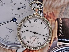 Beautiful Swiss Doxa pocket watch with a horse back from the early 1900s.