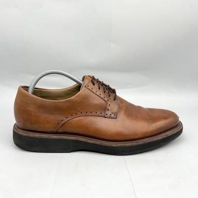 Allen Edmonds Brooklyn Light Derby Shoes Mens 10.5 Brown Leather Oxford Casual