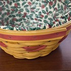 Longaberger Basket Christmas Collection Edition 1999 Popcorn w/ Fabric & Plastic — photo 4