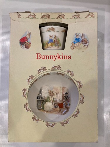 Vintage Royal Doulton Bunnykins 3-piece Set Cereal Bowl Mug Plate 1989 New/Box