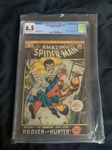 The Amazing Spider-Man # 111 Marvel 1972 CGC 6.5 Off-White to White Pages