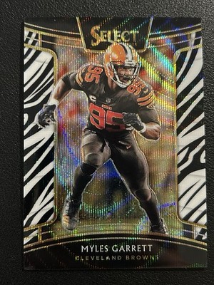 2018 Panini Select Myles Garrett Concourse #32 Browns ZEBRA SSP Football
