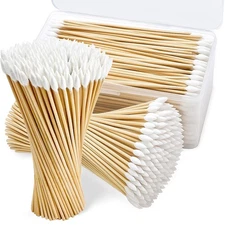 500 PCS 6-Inch Pointed Cotton Swabs with Storage Case, Precision Gun Cleaning...
