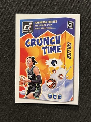 NAPHEESA COLLIER 2025 Panini WNBA Donruss Crunch Time PRESS PROOF GOLD FOIL #18