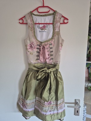 Dirndl Gr 36 Stockerpoint Grün Rosa Rosen