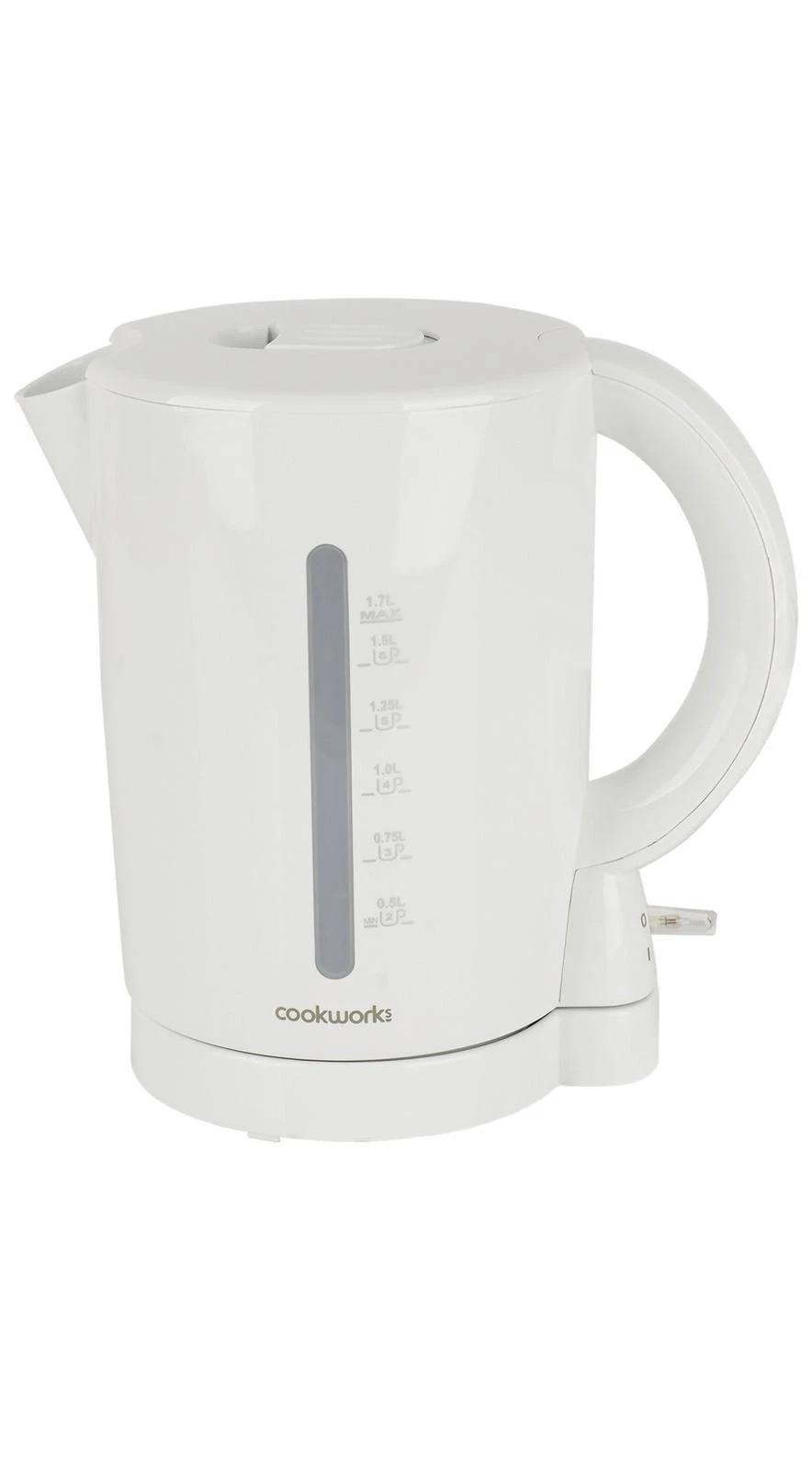 Cookworks 1.7L Electric Kettle WK8321 – Fast Boil, Cordless, White , Lightweight