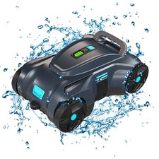 Cordless Robotic Pool Cleaner - 100min Runtime 2H Charge 1076sq.ft Coverage