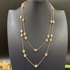 KATE SPADE Rose Gold Gatsby Dot Clear  Pave Crystals Mini Scatter Necklace 14g.