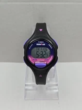 Timex Ironman Womens 36mm 30 Lap Indiglo Digital Purple Black WR 50M New Battery