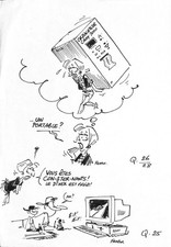 [Humour - Pressa] François Frapar: Appassionati Giochi Disegno Originale Firmato