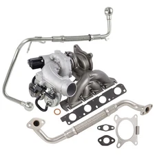 For Audi & VW 2.0T BPY New Turbo Kit With Turbocharger Gaskets & Oil Line TCP