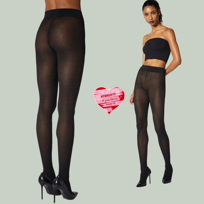 Wolford Cotton Net Tights    S   black ... besitzt ein elegantes mattes Finish