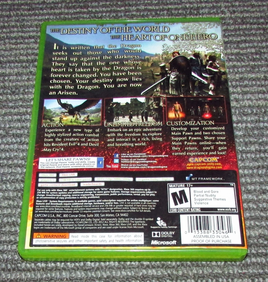 Dragon's Dogma for Xbox 360 Complete Fast Shipping! - Image 2 of 2