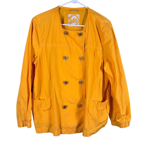 Cappotto doppiopetto giallo Michael Kors donna taglia 1X giacca chef