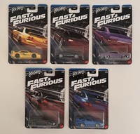 Hot Wheels Silver Series Fast & Furious, 5Er Set, MaßStab 1:64