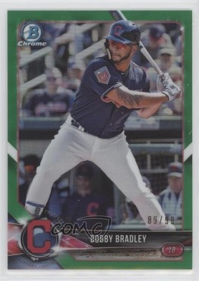2018 Bowman Draft Chrome Green Refractor 89/99 Bobby Bradley #BDC-163 t5p