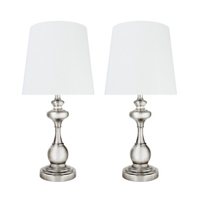 Aspen Creative, Satin Nickel 40227-12, Two Pack-18 3/4'' High Transitional Met...