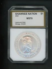 Silver Medallion 1 oz .999 $1.00 2002 UNC Sov. Nation Shawnee Tribe Tecumseh