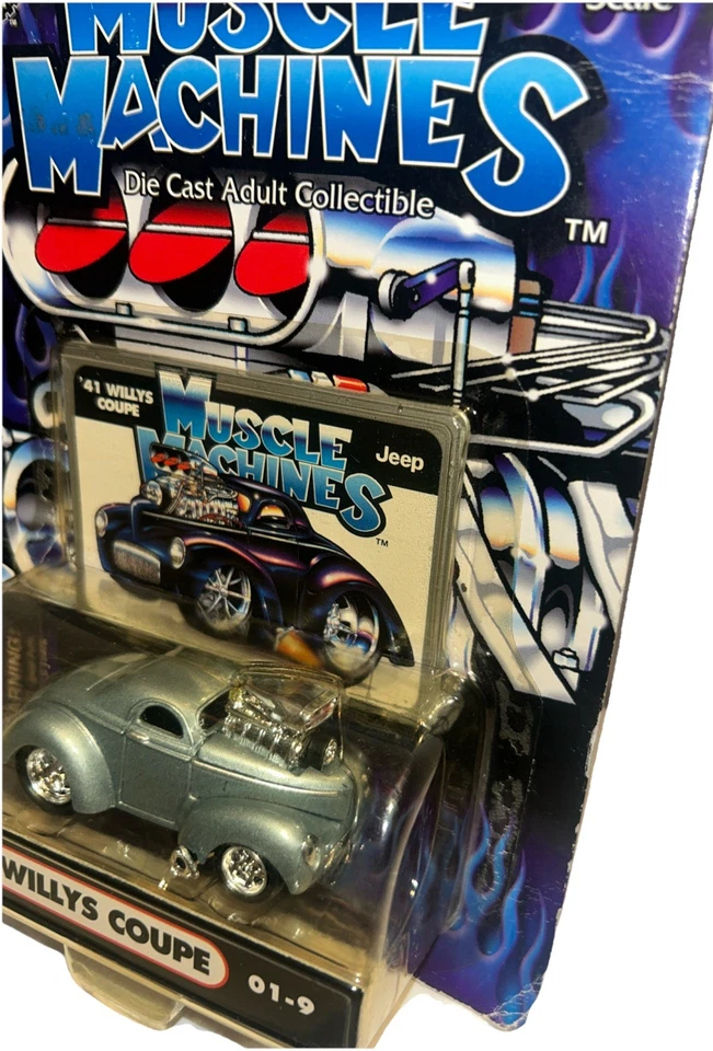 1:64 Die-Cast New Muscle Machines Silver Jeep ‘41 Willys Coupe’ #01-9 - Image 3 of 4
