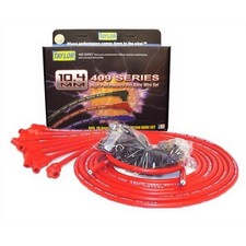 Taylor 79253 V8 409 Pro Race Spark Plug Wires, 10.4mm, Red, 135 Degree Plug Boot