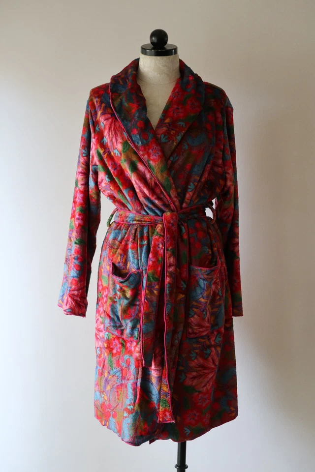 Roupão de banho feminino Natural Life colorido arco-íris macio aconchegante pelúcia cinto envoltório P - Imagem 2 de 4