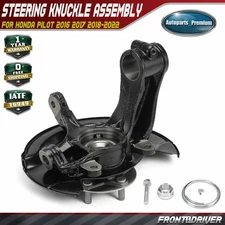Front Left Side Casting Iron Steering Knuckle Assembly for Honda Pilot 2016-2022