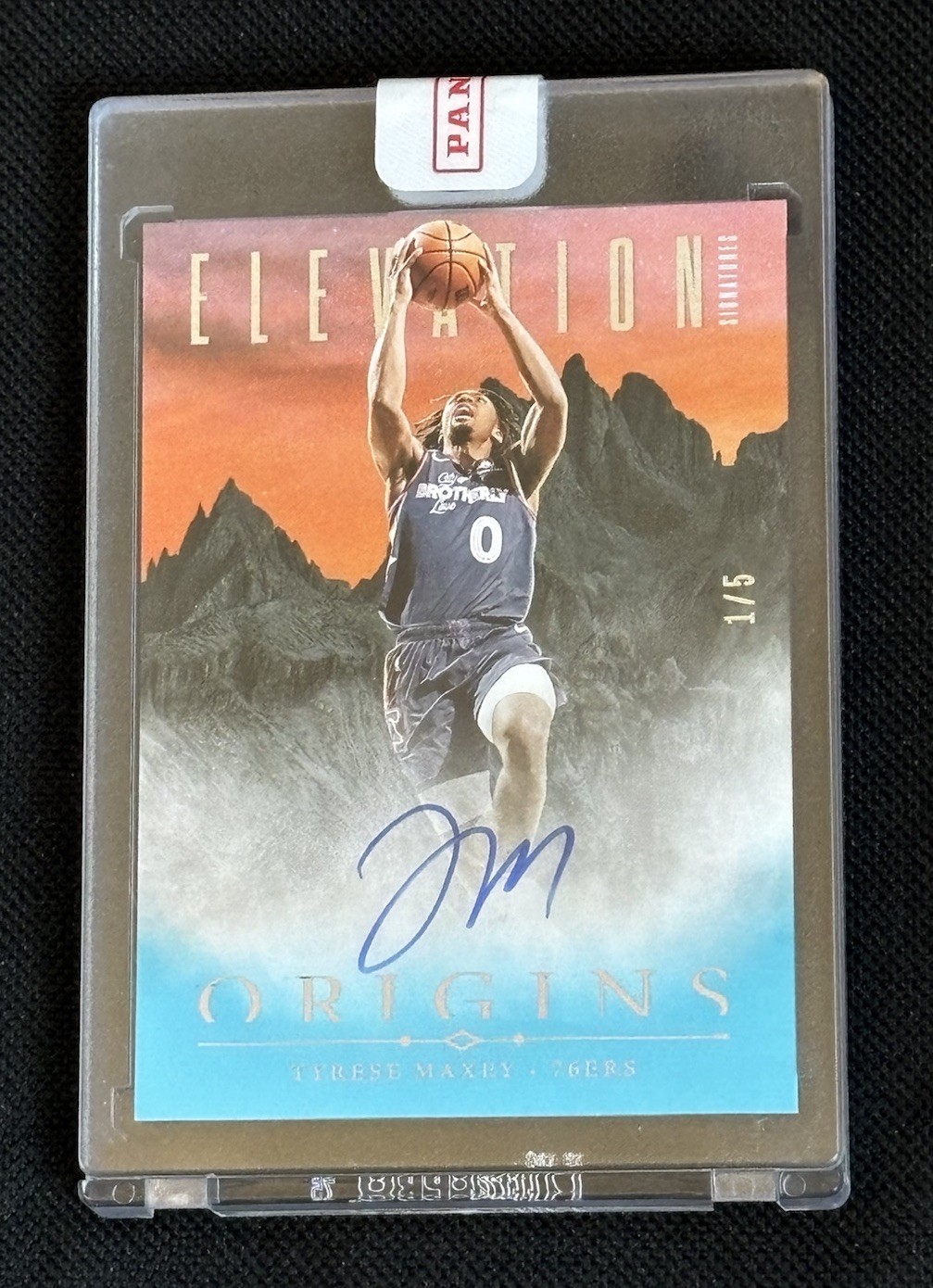 Tyrese Maxey Auto 1/5 - 2024 Panini Origins Elevation ES-MAX
