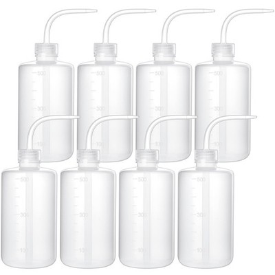 8Pcs 500ml/16oz Plastic Wash Bottles, Squeeze Tattoo Wash Bottles, Safety Lab...