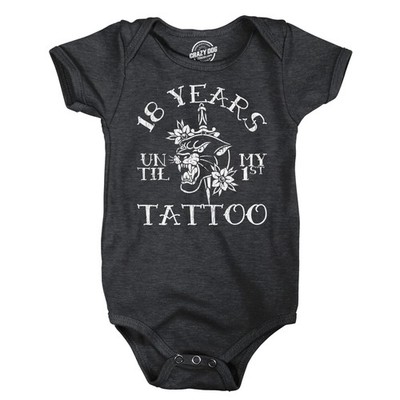 18 Years Until My First Tattoo Baby Bodysuit Funny Sarcastic Graphic Novelty