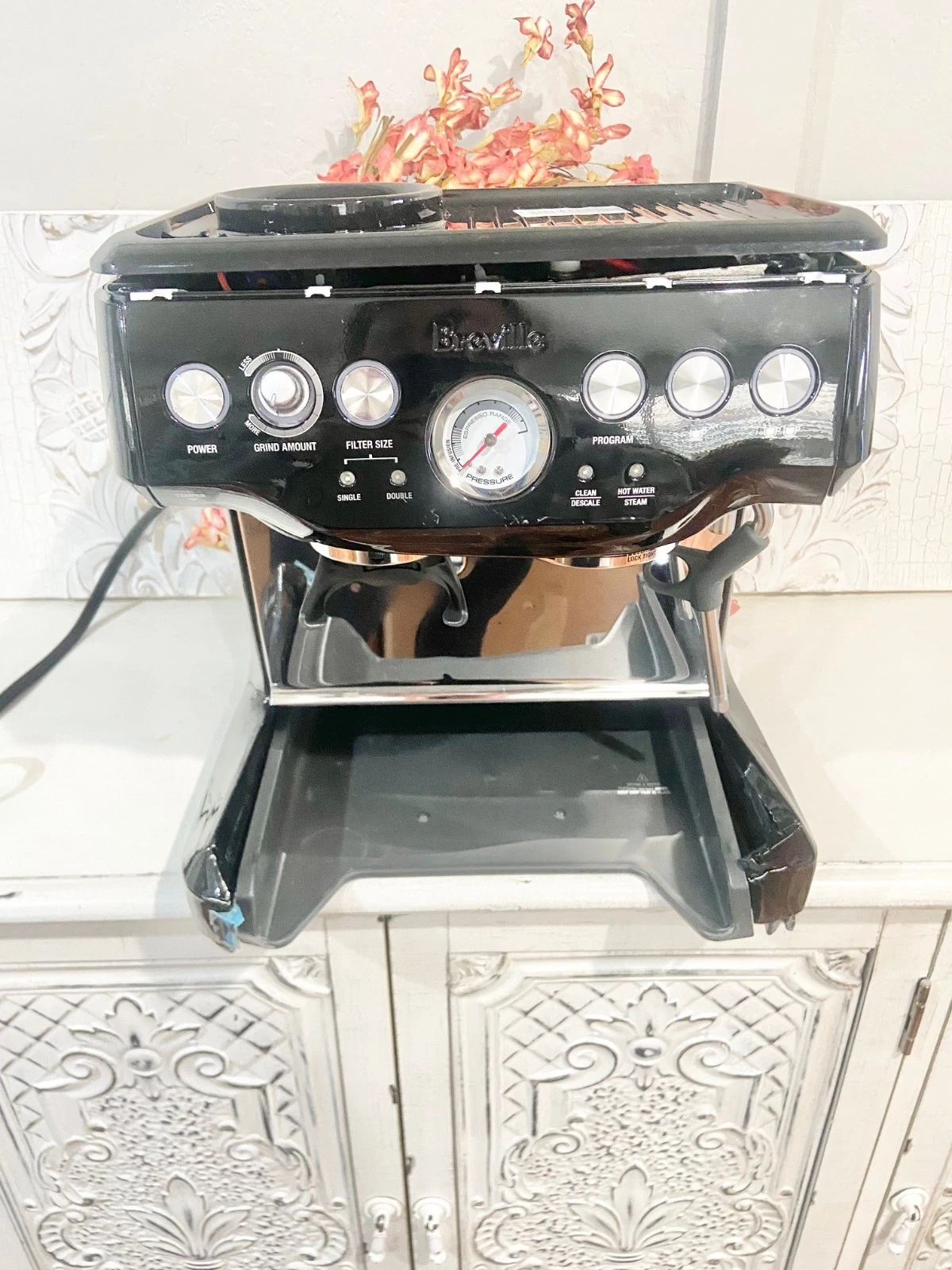 Bre ville Barista Express Espresso Machine BES870BSXL, Black Sesame READ***