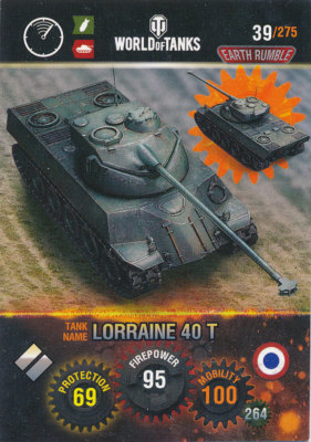 Panini World of Tanks Trading Cards - Nr. 39 - Name: Lorraine 40 T