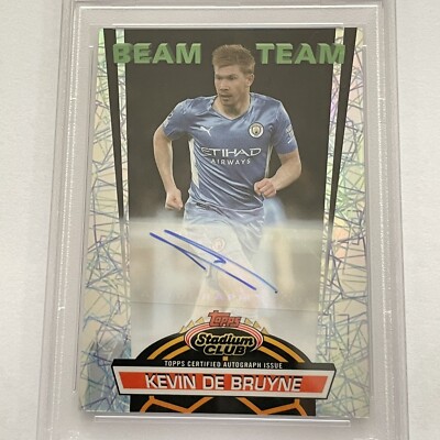 2021-22 Topps Stadium Club Kevin De Bruyne Beam Team Auto /199 PSA 