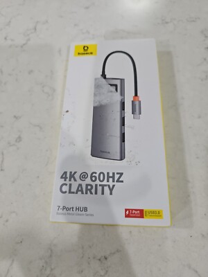 Baseus USB C Hub (100W) Multiport Adapter with 4K@60Hz HDMI, USB C Dock 7 in 1