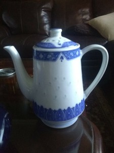 Signed Chinese Porcelain Blue And White Republic Period Tea Pot