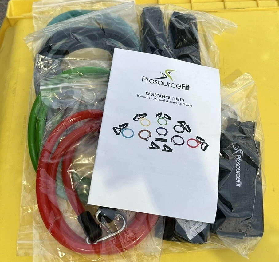 ProsourceFit Tube Resistance Bands, Gym Workout