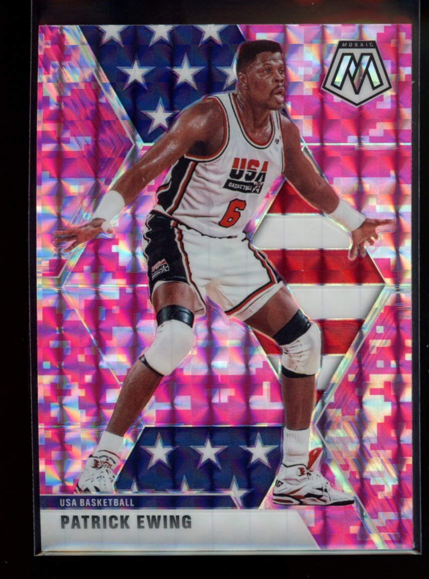 2019-20 Panini Mosaic #253 Patrick Ewing Camo Pink