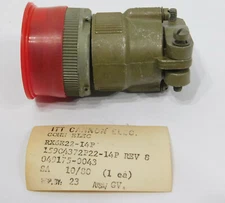 ITT Cannon Military / Mil Spec Connector RX6E22-14P No Pins Opened Factory Packa