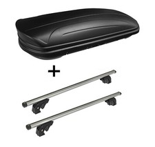 Dachbox MAA320L matt+Dachträger LION1 für für VW Golf VI 5K Cross 5Tür 10-14