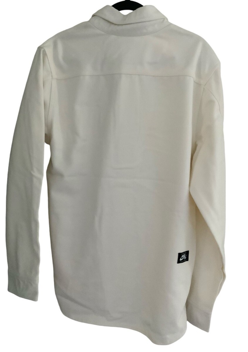 Nike SB Holgate Skateboarding Shirt/Jacket Sz Medium BV0889-133 Wool Blend  White