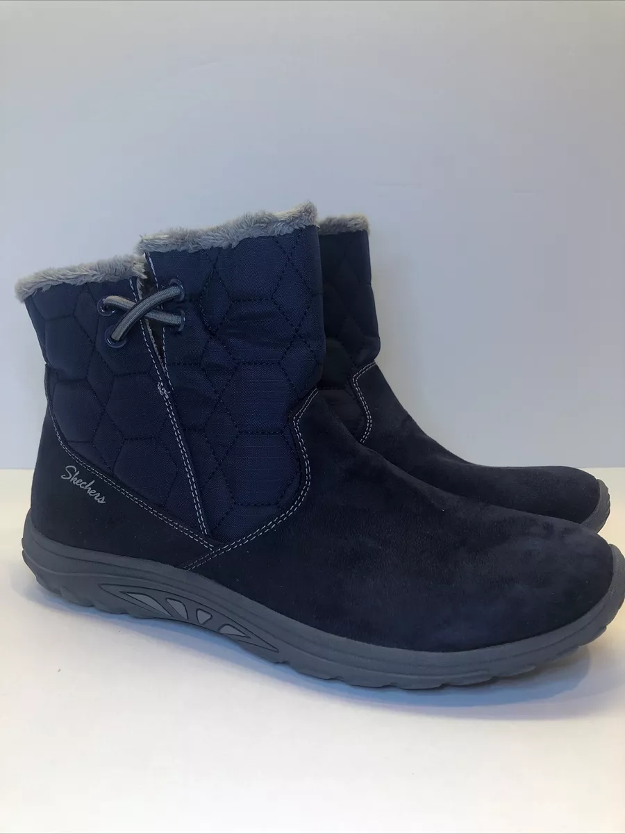 Skechers Women s Reggae Fest X Navy Blue Slip On Ankle Boots