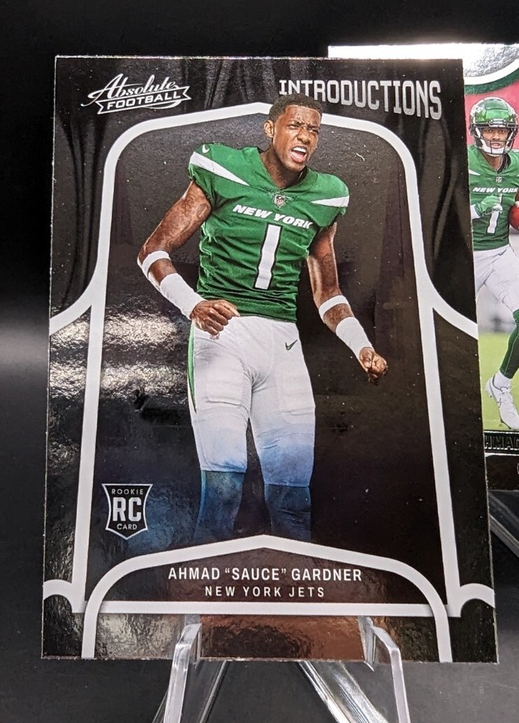 2022 Absolute Ahmad “Sauce” Gardner Rookie 128 & INT18 RC 2 Card Lot