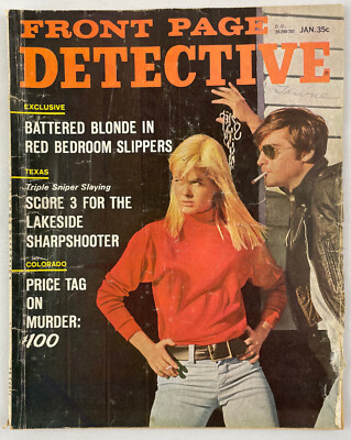 Front Page Detective Magazine, January 1967, Vintage True Crime Stories, Pulp