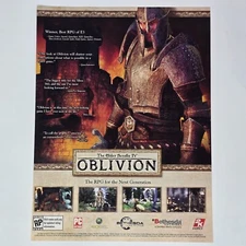 The Elder Scrolls IV 4 Oblivion Xbox 360 PC Next Gen Print Ad/Poster Promo Art